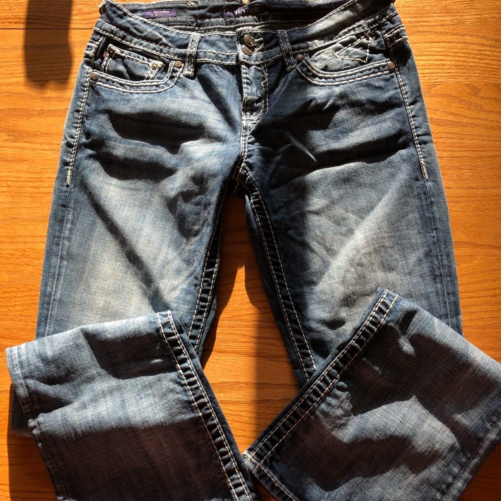 VIGOSS Jeans / Dark Wash w Light Fade / Bootcut